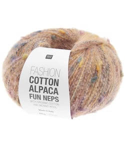 Pelote de coton, mérino et alpaga FASHION COTTON ALPACA FUN NEPS – Rico Design 02 Abricot