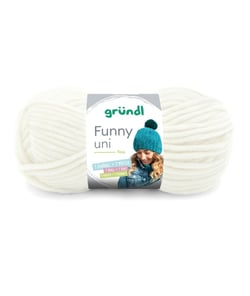 Fil à tricoter effet velour FUNNY - Grundl - 100 Gr - Oeko-Tex 05 Ecru