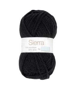 Pelote de laine à tricoter Tricot SIERRA - Distrifil 585 Noir