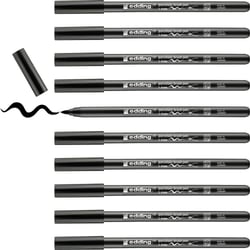 Lot de 10 feutres pointe pinceau - EDDING - Noir - 1-4 mm