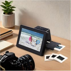 Scanner grand écran autonome 2 en 1 Diapos-Négatifs 25 Mpx