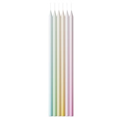 Bougie ombrée - 15,3cm - lot de 24 - arc-en-ciel