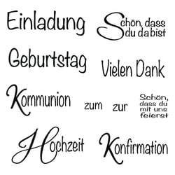 Clear Stamp "Anlass 1", 96,5x91x3,2mm