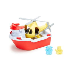 Bateau de sauvetage et hélicoptère - 100% recyclé