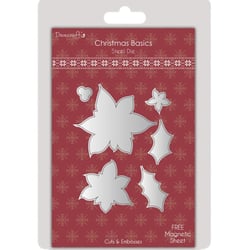 Dovecraft - Matrice découpe (Die) Dovecraft Poinsettia de Noel 6 pièces
