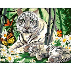 Princesse - Canevas antique Un petit coin de paradis 50x65cm