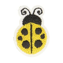 Ecusson thermocollant coccinelle jaune 2,5cm x 2cm