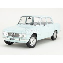 Voiture miniature de collection - NOREV - Alfa Romeo Giulia Ti 1964 - 1/18 - Bleu Sky - Monté métal
