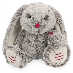doudou musical Leo lapin gris - Kaloo - Rouge
