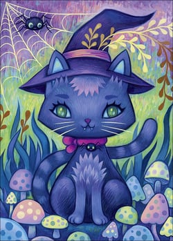 Puzzle 1000 pièces - Chat Sorcière - Heye