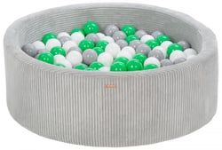 Piscine à balles 300 balles 90 cm gris, vert - Velinda