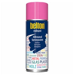 Spray de peinture - Rose fuchsia - Brillant - Couvrant et résistant - Belton - Robust - 400ml