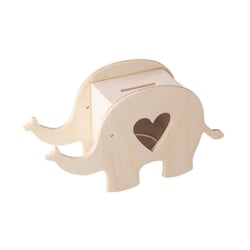 Tirelire en bois Eléphant 16,4x5,5x9 cm