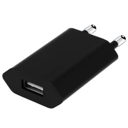 Clappio Chargeur adaptateur secteur USB puissance 1A pour Smartphone Noir