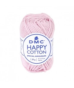 Pelote de 20Gr - coton spécial Amigurumi HAPPY COTTON - PPSC - Oeko Tex- Dmc 760 Rose
