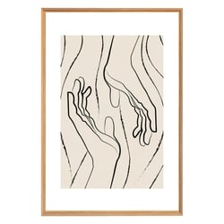 Tableau mural encadré lignes abstraites 65x97 cm