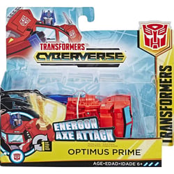 Transformers cyberverse - camion optimus prime : energon axe attack - hasbro - e3645