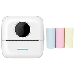 Mini Imprimante Bluetooth Thermique Avec Papier Couleur Pour Étudiants Blanc YONIS