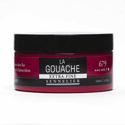 Gouache - Extra-fine - Rouge quinacridone - 679 - Sennelier - Pot de 100ml - Beaux-arts