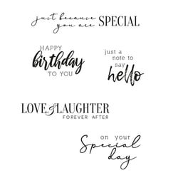 Tampons transparents texte 6- Sizzix