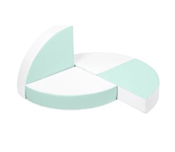 Set de 4 blocs en mousse blanc Menthe - Velinda - Vert