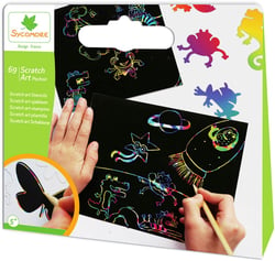 Mon 1er scratch art pochoir - Au Sycomore - Vert