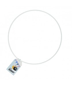 Anneaux de métal blanc diamètre 10 cm à 30 cm pour attrape-rêves - Rico Design 10 Cm blanc