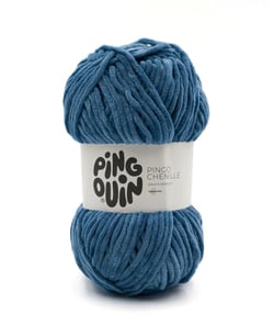Fil velours 100GR à tricoter PINGO CHENILLE - Pingouin - certifié Oeko-Tex Paon Bleu
