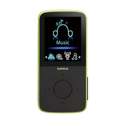 Lenco Lecteur MP3 de Sport 4GB avec Podomètre Écran TFT 1.8 pouces et Enregistreur Vocal Noir / Vert