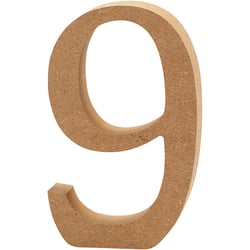 Chiffre, 9, H : 13 cm, ép. 2 cm, 1 pièce