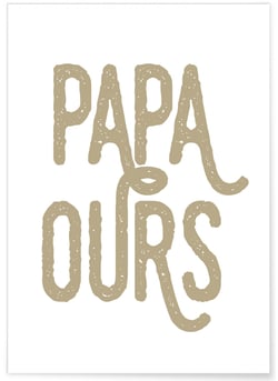 Affiche 'Papa ours' | A3 : 29,7x42cm