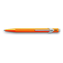 Stylo à bille - Orange fluo - Métal - Encre bleue - Pointe moyenne - Caran d'Ache - 849