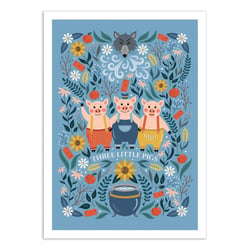 Affiche 30x40 cm - Three Little Pigs - Vesna Skorshnek