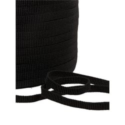 Bobine 50 mètres élastique plat noir 6mm Made In France sans Latex (latex free) hypoallergénique Oeko Tex