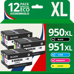123CONSOMMABLES - 950XL 951XL - Cartouches d'encre compatible avec HP 950XL 951XL pour HP Officejet Pro 8600 8620 8610 8100 8615 8625 8630 8640 251dw 276dw - 123CONSOMMABLES