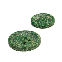 Lot de 3 boutons écorces de riz vert sapin