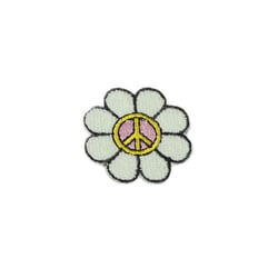 Ecusson thermocollant paix fleur 3cm x 3cm