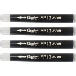 Recharges pour crayon pinceau Pentel FP10-A - Noir - Lot de 12 boîtes de 4 recharges