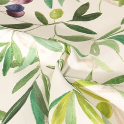 Tissu Toile de Coton Anti-tâche Provençal sur fond Ivoire