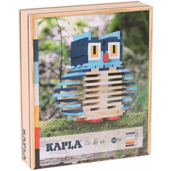Coffret chouette 120 planchettes coloris nature et colores - Kapla