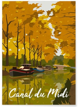 Affiche Canal du Midi | A3 : 29,7x42cm