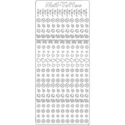 Peel Off's - Nail Art Peel Off's Tatouage pour les ongles Blanc