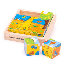 Puzzle cube Safari - Bigjigs Toys