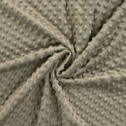 Tissu Doudou Ultra doux Pois uni Vert kaki clair