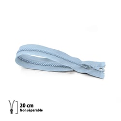 Fermeture éclair Z53 - moulée 6mm Non séparable - 20 cm