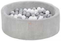 Piscine à balles 200 balles 90 cm gris - Velinda