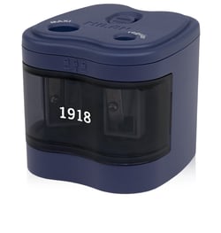 Blister taille-crayons électrique MAXI-REGULAR (piles incluses), 430 since 1918 collection, bleu marine