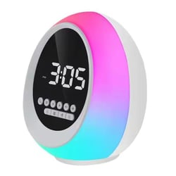 Enceinte Bluetooth Sans Fil RGB Avec Lumières Colorées Alarme Et Horloge YONIS