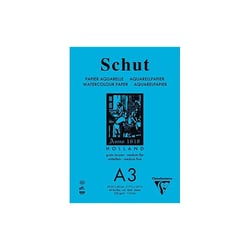 Bloc aquarelle Schut Clairefontaine papier petit grain blanc A3 40 feuilles