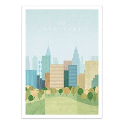Affiche 50x70 cm - Visit New-York Version 2 - Henry Rivers